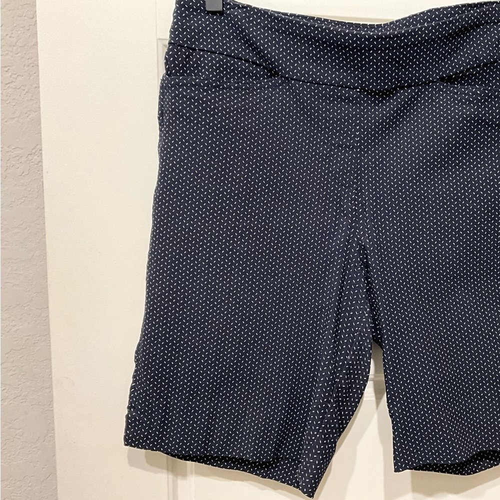 Hilary Radley Dark Blue Patterned Bermudas